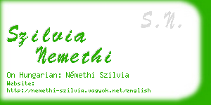 szilvia nemethi business card