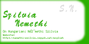 szilvia nemethi business card